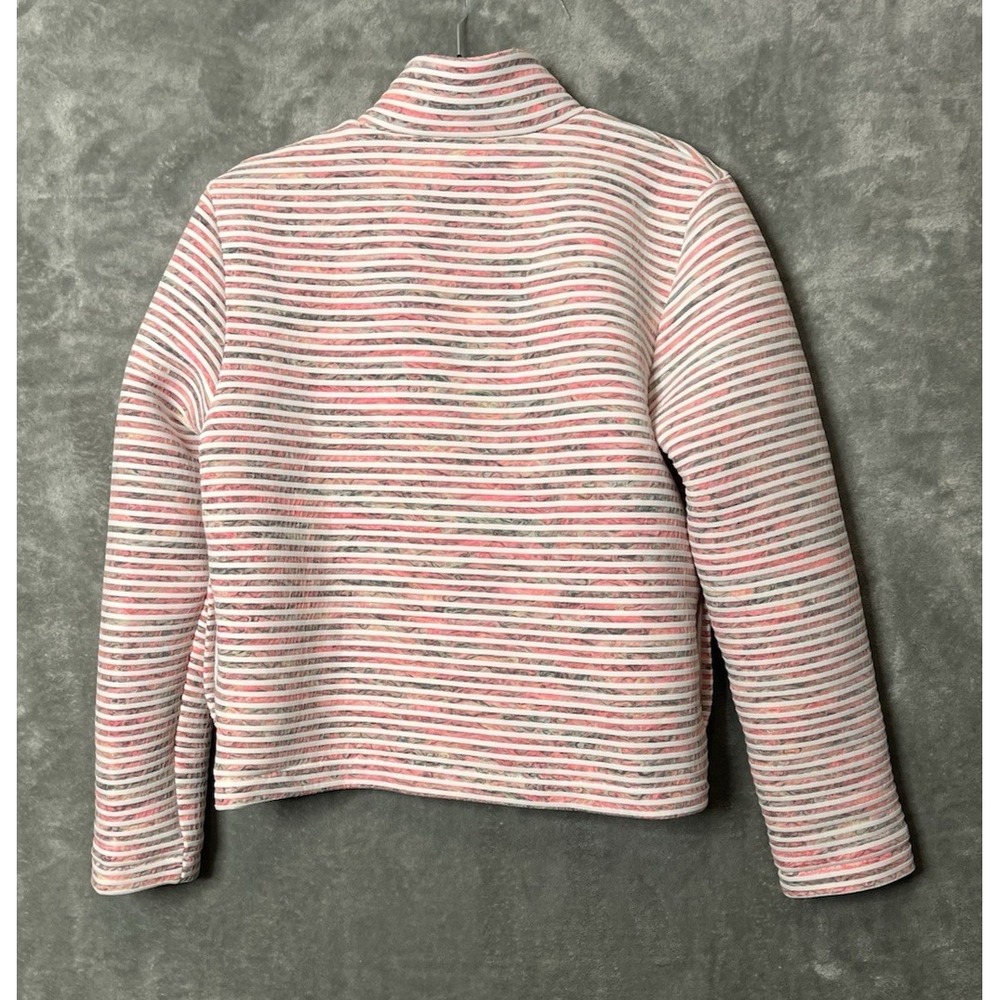 Under Armour White Pink Full Zip Jacket Medium Oversized Midweight - Picture 9 of 9